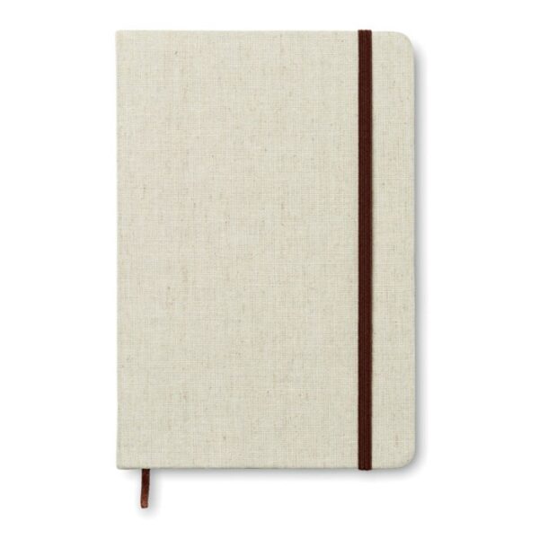 notebook with hard canvas cover A5